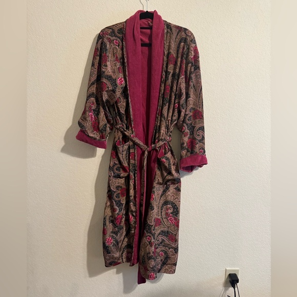 Victoria's Secret Other - Vintage Gold Label Paisley Print Terry Cloth Robe OSFA